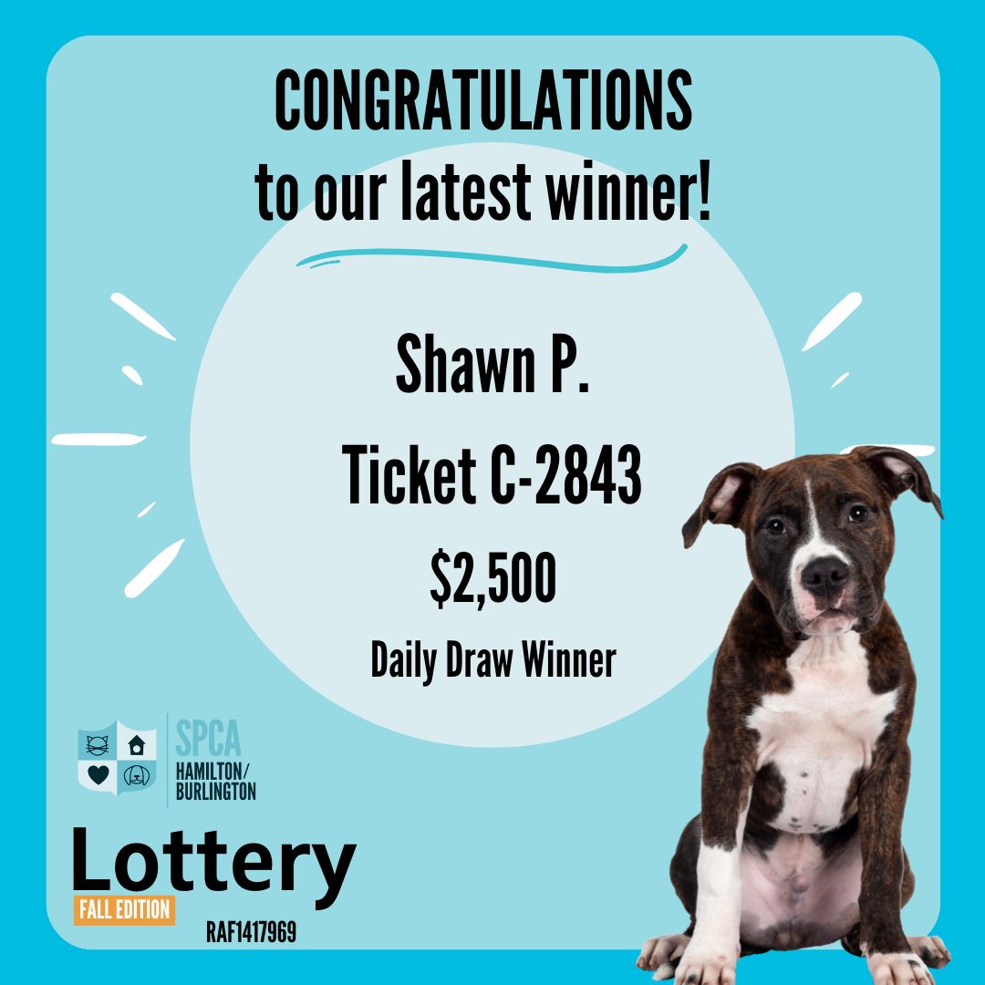 HamiltonBurlington SPCA winner