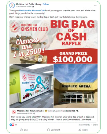 Red Deer Kinsmen Club Big Bag of Cash reshare-1