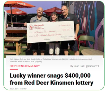 Red Deer Kinsmen Club Media Hit